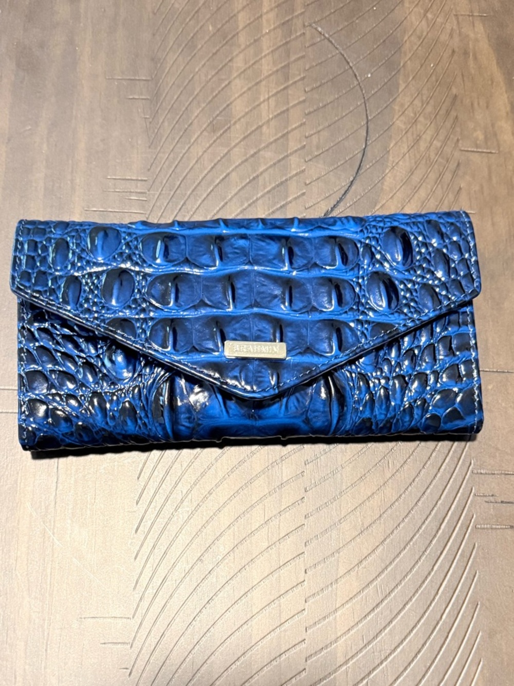 Brahmin Melbourne Veronica Wallet in Vibrant “Anchor” Blue